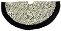 48" Zebra Animal Print with Black Trim Christmas Tree Skirt