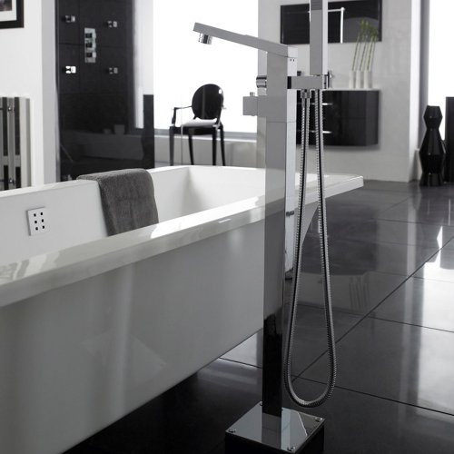Hudson Reed Kubix Freestanding Thermostatic Tub Filler Faucet