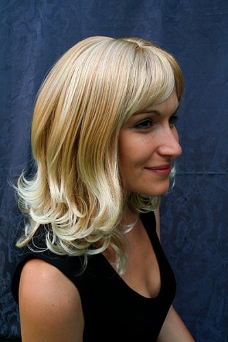 Damen Perücke, blond, gewellte Spitzen (3019-27T613)