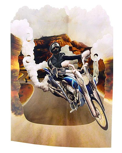 SANTORO3D Swing Greeting Card, Motorbike