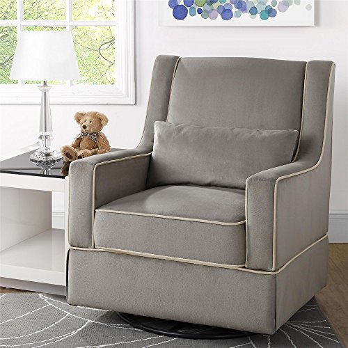 Dorel Asia The Sydney Nursery Microfiber Swivel Glider Chair and Free