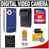 Bell & Howell DV600 HD High Definition Digital Video Camcorder/ Still Camera with Flip (Blue) with 8GB Card + Accessory Kit