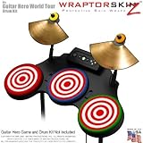 Bullseye Red and White Skin by WraptorSkinz fits Guitar Hero 4 World Tour Drum Set for Nintendo Wii,