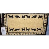 American Mills 28187 18 x 30 Inch Cat Walking Border Doormat by American Mills
