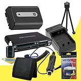 NPFH50 Lithium Ion Replacement Battery w/Charger + Memory Card Reader/Walle ....