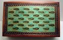 School of Fish Handmade Wood Polish Jewelry Keepsake Box "Sign of the Fish" or "Jesus Fish"
