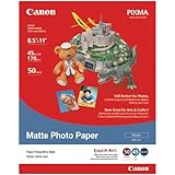 Canon Matte Photo Paper, 8.5 x 11 Inches, 50 Sheets (7981A004)