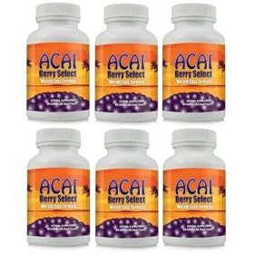 Acai Berry Select Weight Loss Formula 60 Capsules ~ 6 Bottle