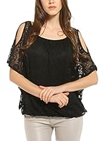 Romantik Paris Top Lucia (Negro)