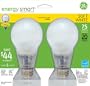 GE 74726 20-Watt Energy-Smart Covered Glass CFL Light Bulbs, 75-Watt Equivalent, 2-Pack