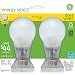 GE 74726 20-Watt Energy-Smart Covered Glass CFL Light Bulbs, 75-Watt Equivalent, 2-Pack