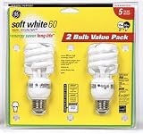 G E Lighting #41525 GE 2PK 15W SW Spiral Bulb