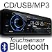 Produkt-Bild: Tristan Auron BT1D2001 Autoradio Bluetooth Touchbutton USB MP3 SD Karte CD
