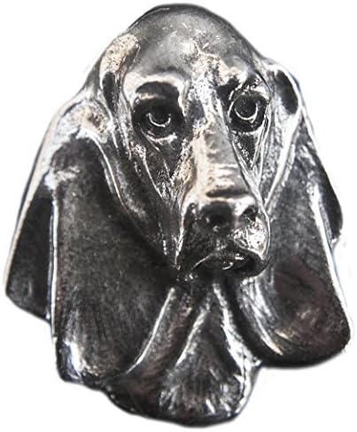Precious Breeds Antique Pewter Basset Hound Pin