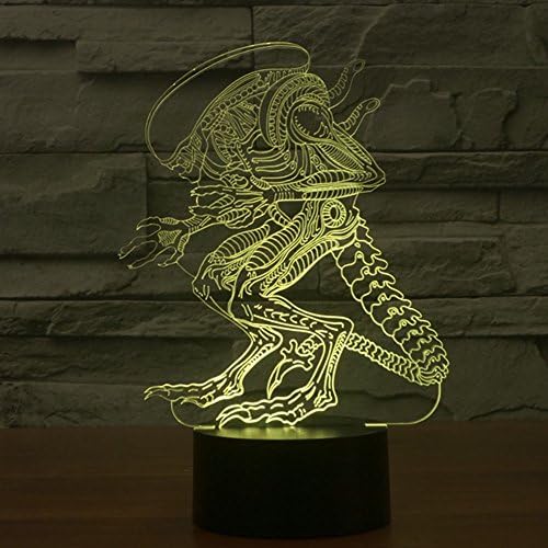 NIEBC RGB 3D 7-Color Gradual Changing LED Touch Switch Visualization Illusion Atmosphere Light Desklamp Nightlight (Variation Man)