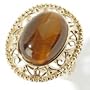 14K Gold Tiger Eye Ring