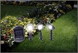 Solar-LED-Strahler-Set Oslo, 3 St&uuml;ck