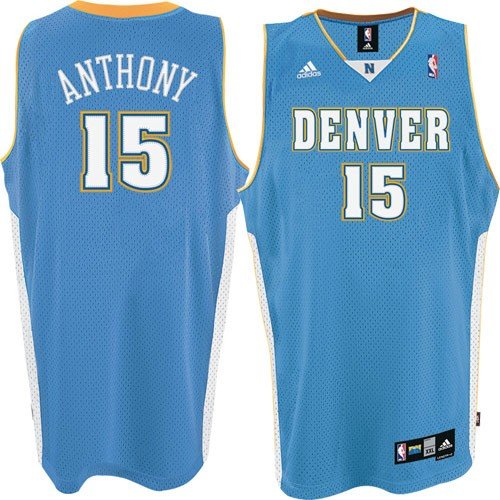 adidas Denver Nuggets #3 Allen Iverson Navy Blue Swingman Basketball Jersey