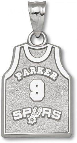 Silver - San Antonio Spurs "Parker" #9 Jersey Pendant