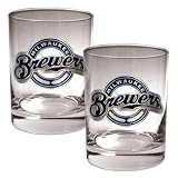 MLB Milwaukee Brewers Rocks Glass (Set of 2)
