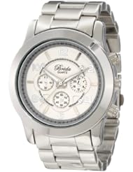 Breda Womens 2308-Silver Jordan Oversized Boyfriend Silver Watch