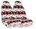 A Set of 2 Universal-fit Hawaiian Seat Covers - Spirit of Hawaii with Hibiscus Flower, Sea Turtle and Butterfly - Red