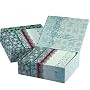 Mudlark Holiday Boxed Cards, Festive Stripes, 25-count