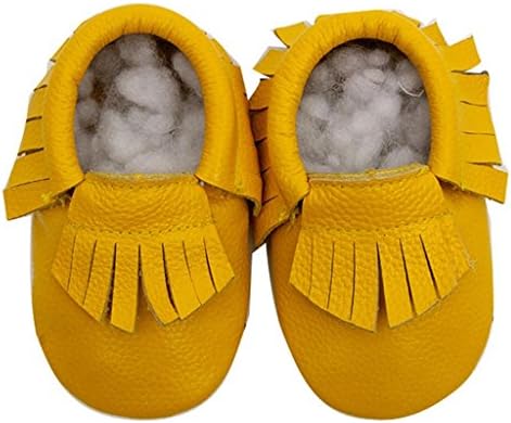 Gaorui Baby Tassel Soft Sole Leather Shoes Infant Boy Girl Toddler Moccasin 6-26 Months