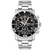 Seiko Mens Black Dial Chronograph Watch #SNA225