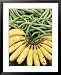 Bananas and Green Beans at the Market, Martinique, Lesser Antilles Cuisine Framed Art Poster Print by Yadid Levy, 25x31
