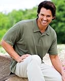 Tri-Mountain Men's Big Bamboo Cotton UltraCool Jersey Golf Shirt, WHITE, XX-Large