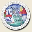 Scentiment Coaster with saying ~ Sails ~ vanilla aroma ~ gift bag and easel