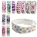 Padgene 11 Pieces Floral Wrist Watch - Silicone Rubber Gel Jelly Unisex Adjustable Bracelet, Digital Band