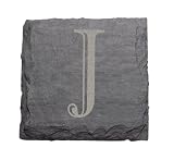 Review J.K. Adams Company VSC-4SQ-J / JK Adams Set of Four 4-Inch Square Monogrammed Slate Coasters, J