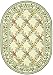 4'6" x 6'6" Oval Safavieh HK60A-5OV Ivory Color Hand Hooked Chinese "Chelsea Collection" Rug