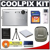 Nikon Coolpix S9 6.1 Megapixel Digital Camera with 3x Optical Zoom + Transcend 2GB SecureDigital (SD) Card + High Speed USB Card Reader + EN-EL8 Lithium-Ion Battery Pack + Digital Camera Case (Camera Refurbished by Nikon U.S.A.)