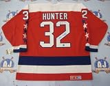 DALE HUNTER Washington Capitals SIGNED Retro 80s JERSEY