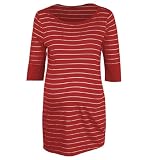 Michael Stars Maternity Highline Stripe Boatneck Top