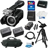 Sony NEX-VG20 Interchangeable Lens HD Handycam Camcorder (Body Only) + (2Pcs)Original Sony NP-FV70 Rechargeable Camcorder Battery Pack (2060mAh, 8.4V) + 16GB Deluxe Accessory Kit