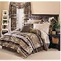 Comforter, Sheets, Shams, Skirt - Asian Influence Pavillion Design Bed in Bag Set - (Full, Queen, King)