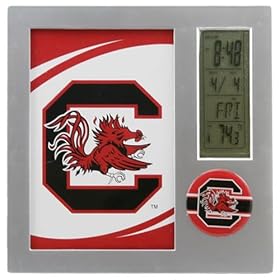South Carolina Gamecocks Team Desk Clock and Thermometer
