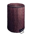 Elite Home Fashions Pedal-Operated Woven Laundry Hamper, Espresso