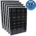 HQRP 425W (5 x 85 Watt) Monocrystalline Solar Panel 12V DC in Anodized Aluminum Frame for RV Marine Yacht Boat Car Trailer Caravan Bus plus HQRP Coaster