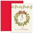 Festive Berry Wreath Christmas Cards -