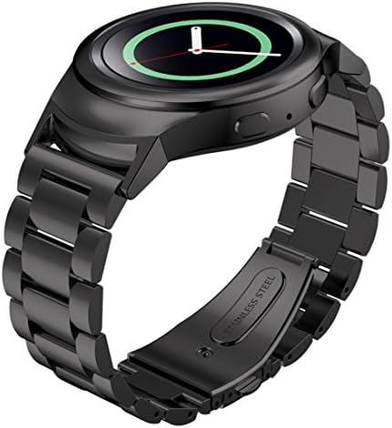 Elegao® Stainless Steel Watche Band + Connector For Samsung Gear S2 RM-720 (Black)