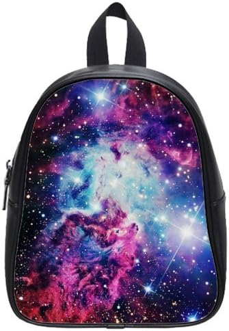 New Top Space Nebula Universe Pattern Wolf Kid's School Bag Retro Galaxy Tribal Patterned PU leather Backpack