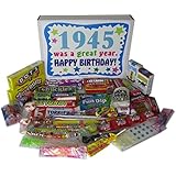 Birthday Gift Basket Box 1945 Retro Nostalgic Candy