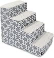 4 Step Portable Pet Stairs By Majestic Pet Products Gray Links Steps for Cats and Dogs