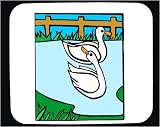 Mouse Pad with animal, farm, lake, ducks, swans