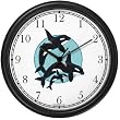 Killer Whale / Orca Family Wall Clock by WatchBuddy Timepieces (Slate Blue Frame)